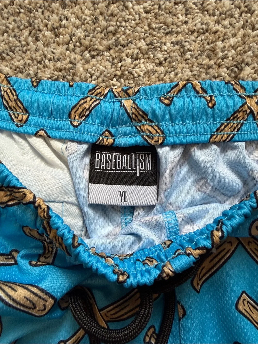 Baseballism Heavy Hitters Diamond Air Mesh Shorts - Youth Large